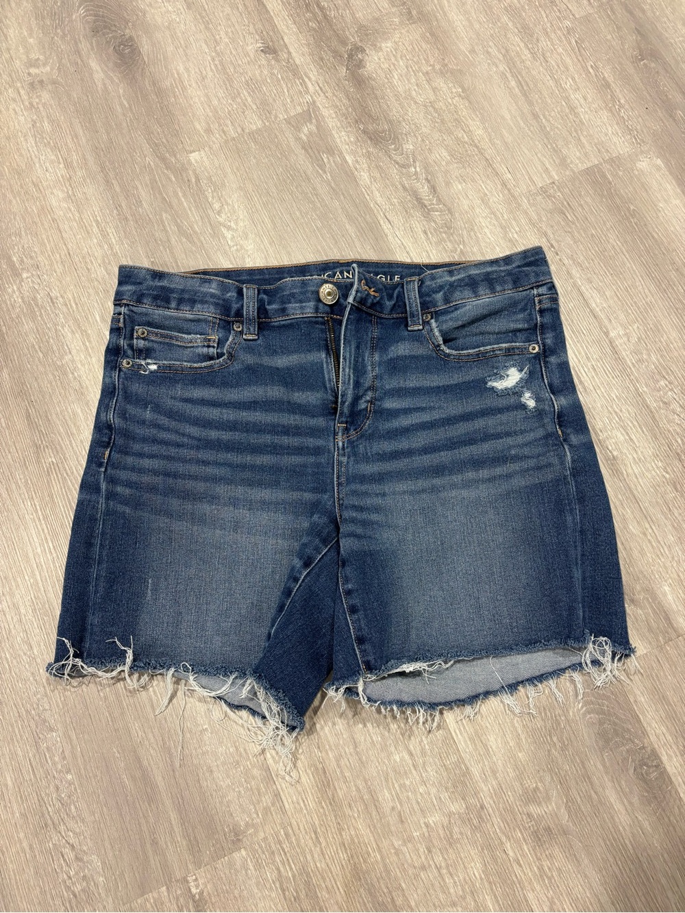 Classic Dark Wash Denim Shorts - Women